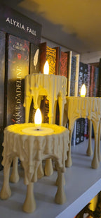Bougie décorative effet cire fondue