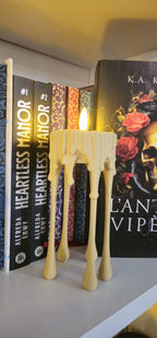 Bougie décorative effet cire fondue