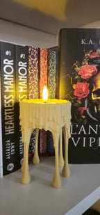 Bougie décorative effet cire fondue