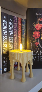 Bougie décorative effet cire fondue