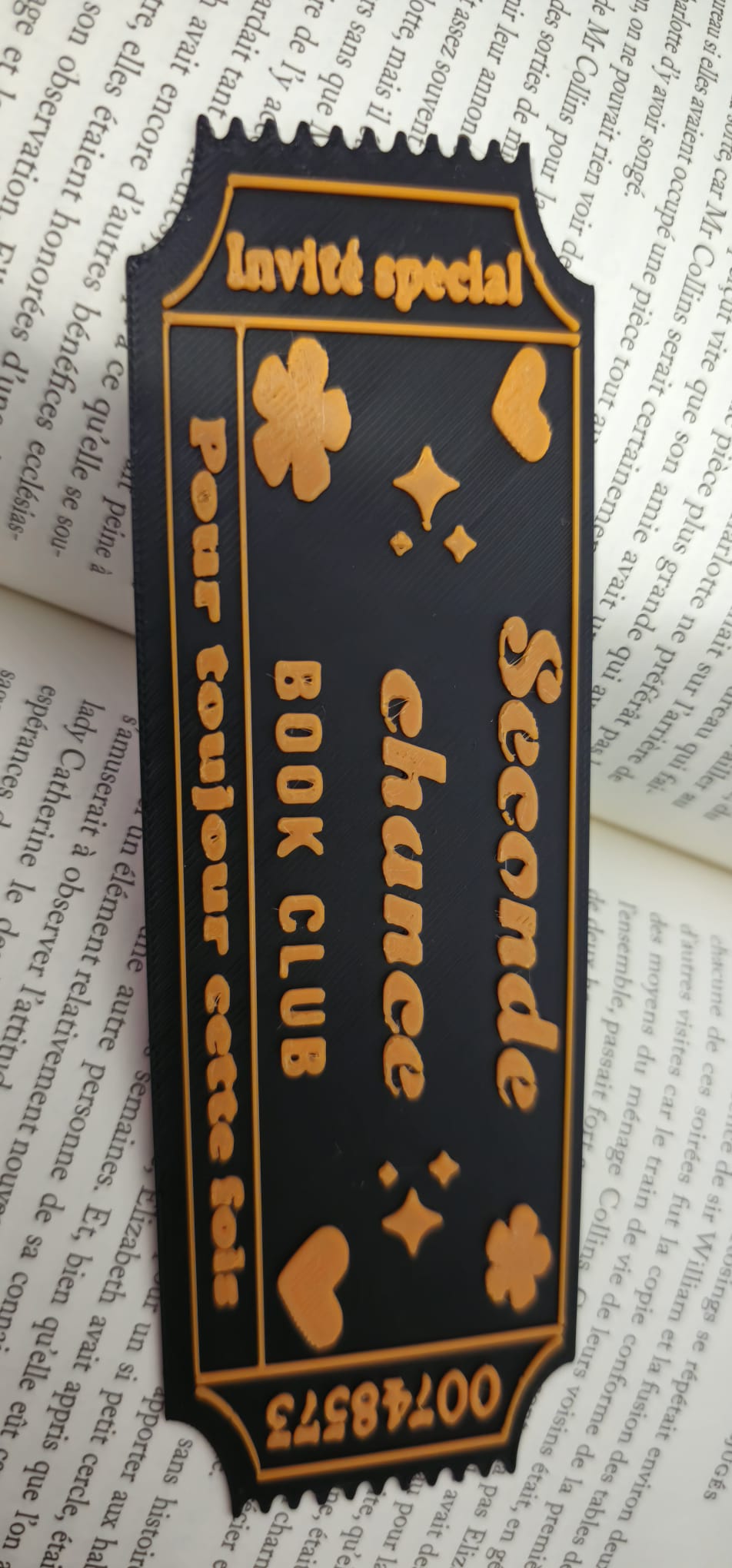 🎟️♥️ Marque page TICKET  ROMANCE